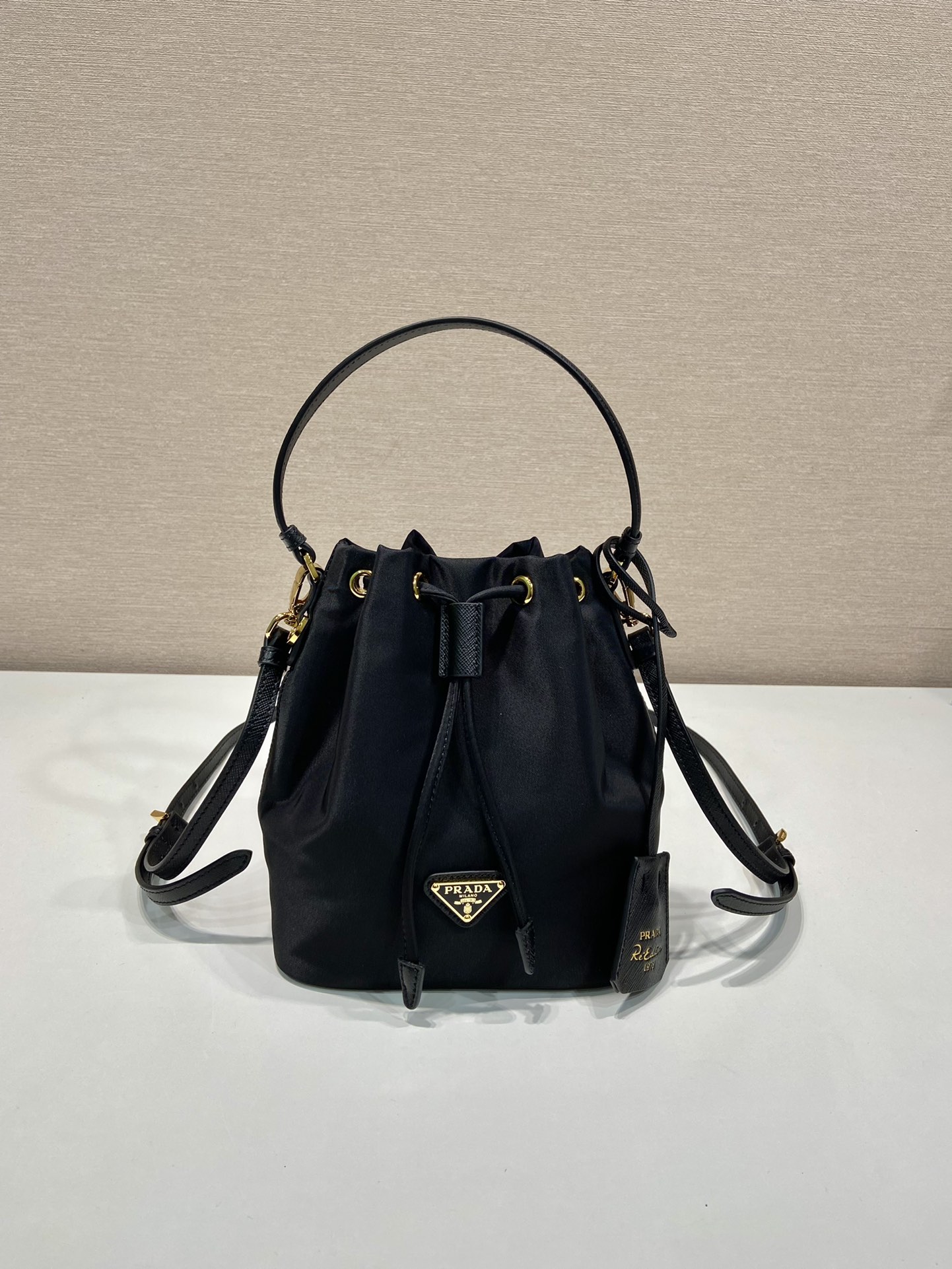 Pra*a 1be067 bucket bag-15.5*19.5*10cm