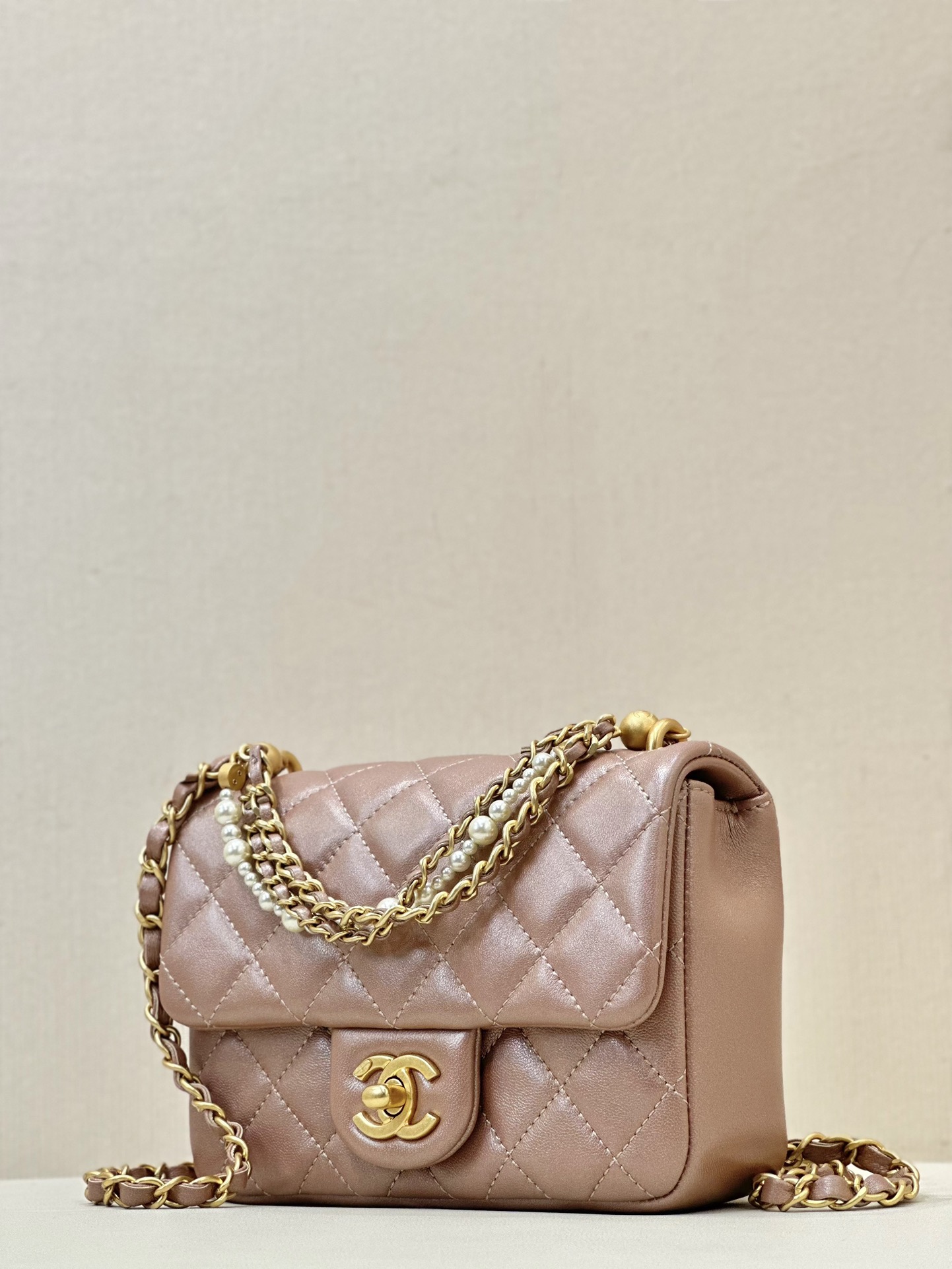 Ch@nel Flap Bag-12.5*17*5CM