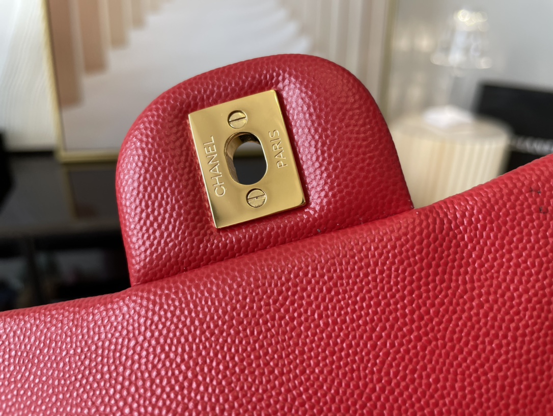 Ch@nel Flap Bag-Caviar Leather-17CM