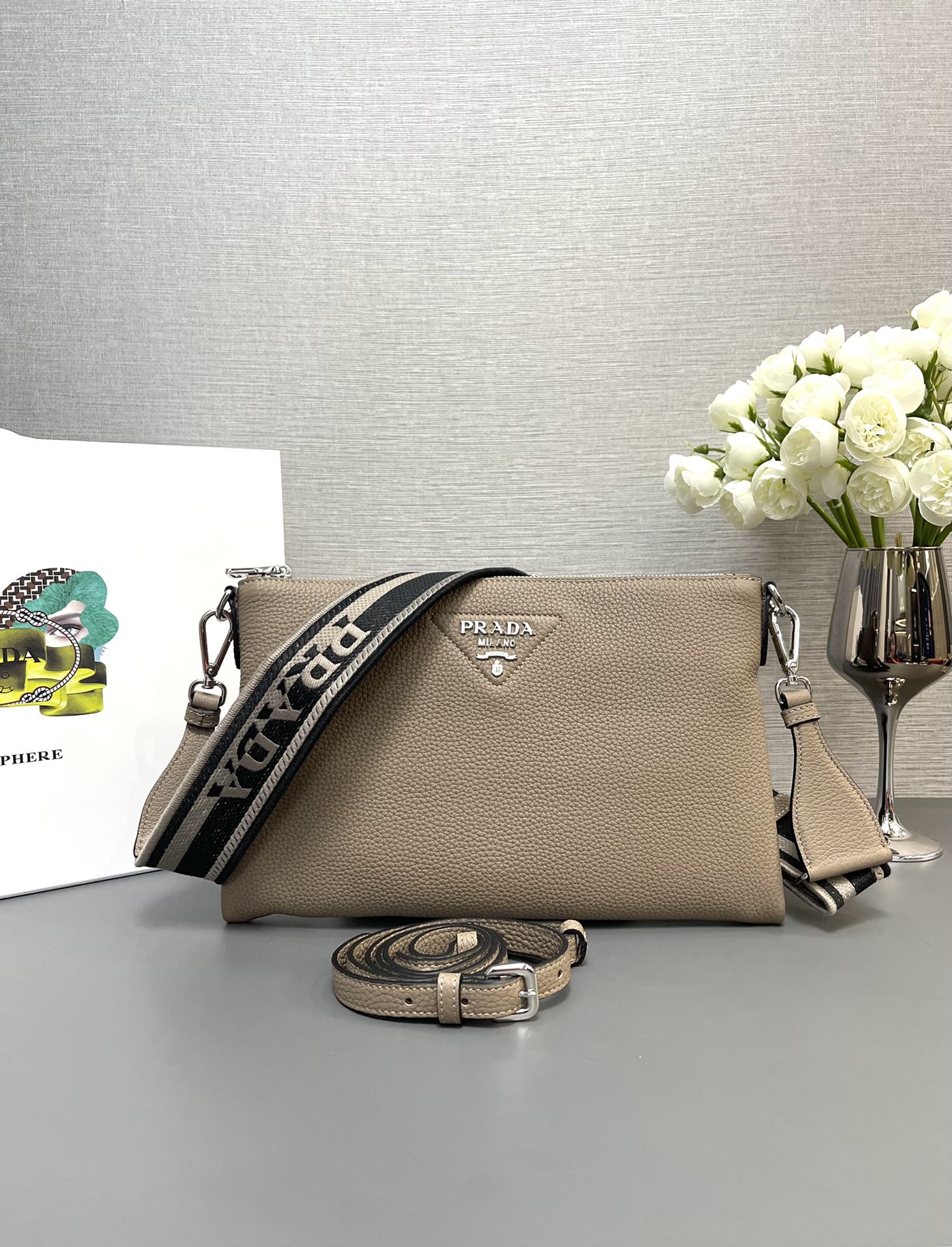 Pra*a 1bh050 double-strap backpack bag-30*19.5cm