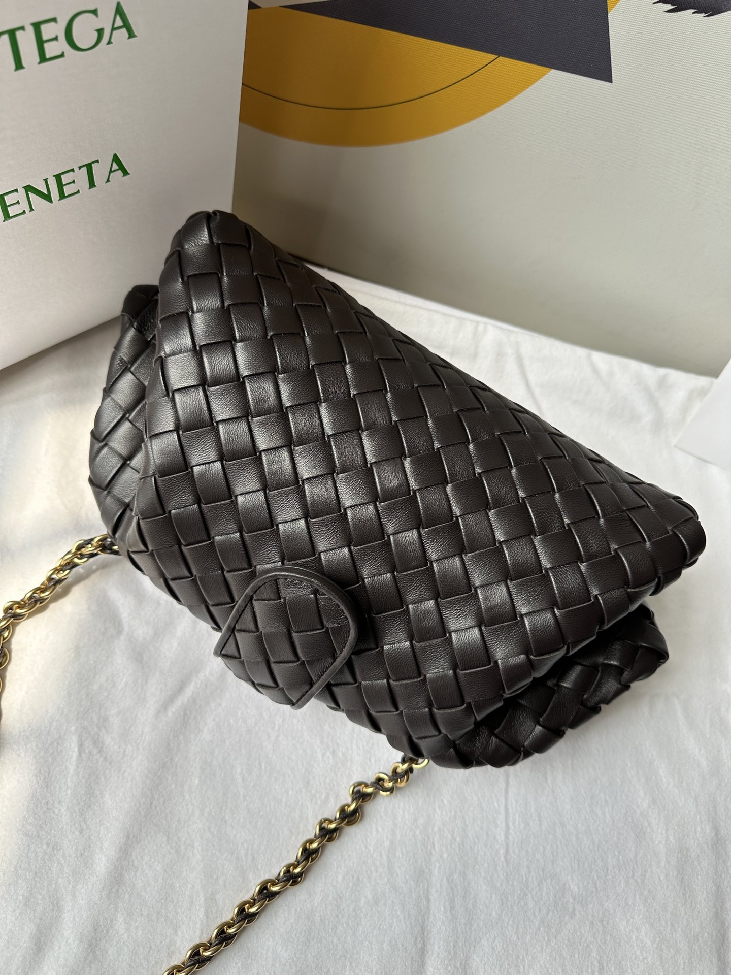 bo*te*ga Ve*ne*ta lauren 1980 teen leather clutch-31.5*16.5*11cm