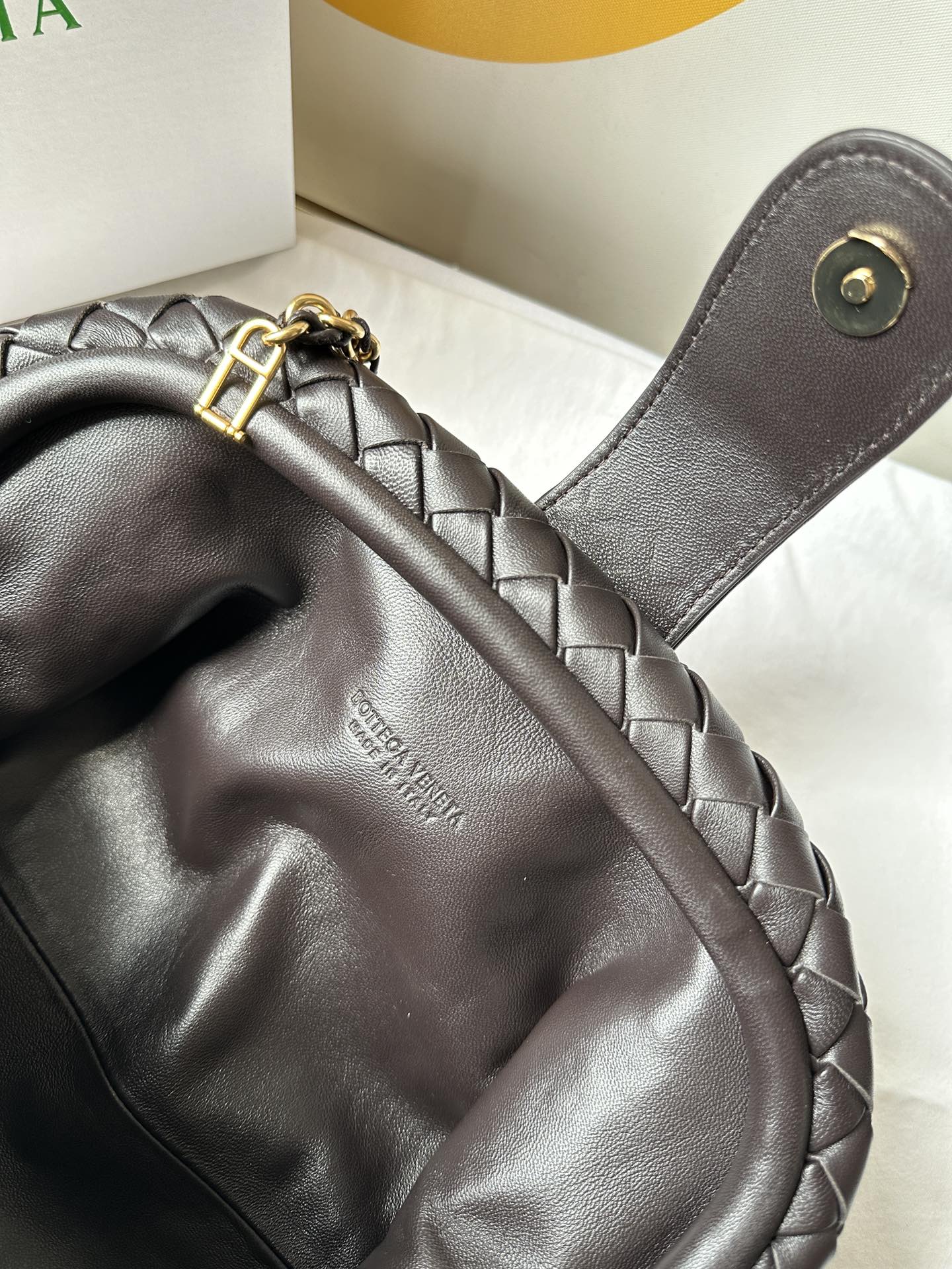 bo*te*ga Ve*ne*ta lauren 1980 teen leather clutch-31.5*16.5*11cm