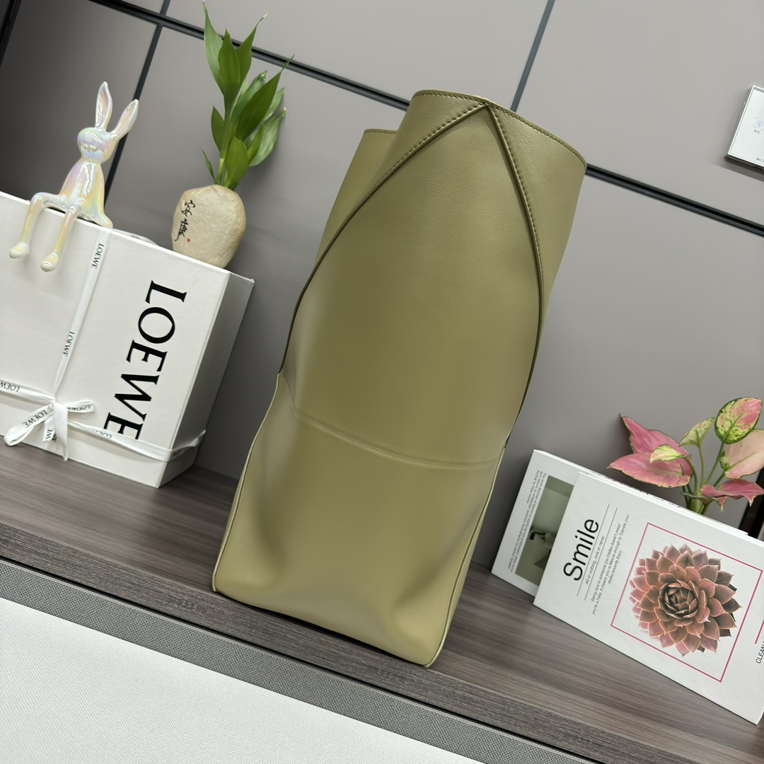 L0ew* puzzle fold leather tote-42*18*41cM