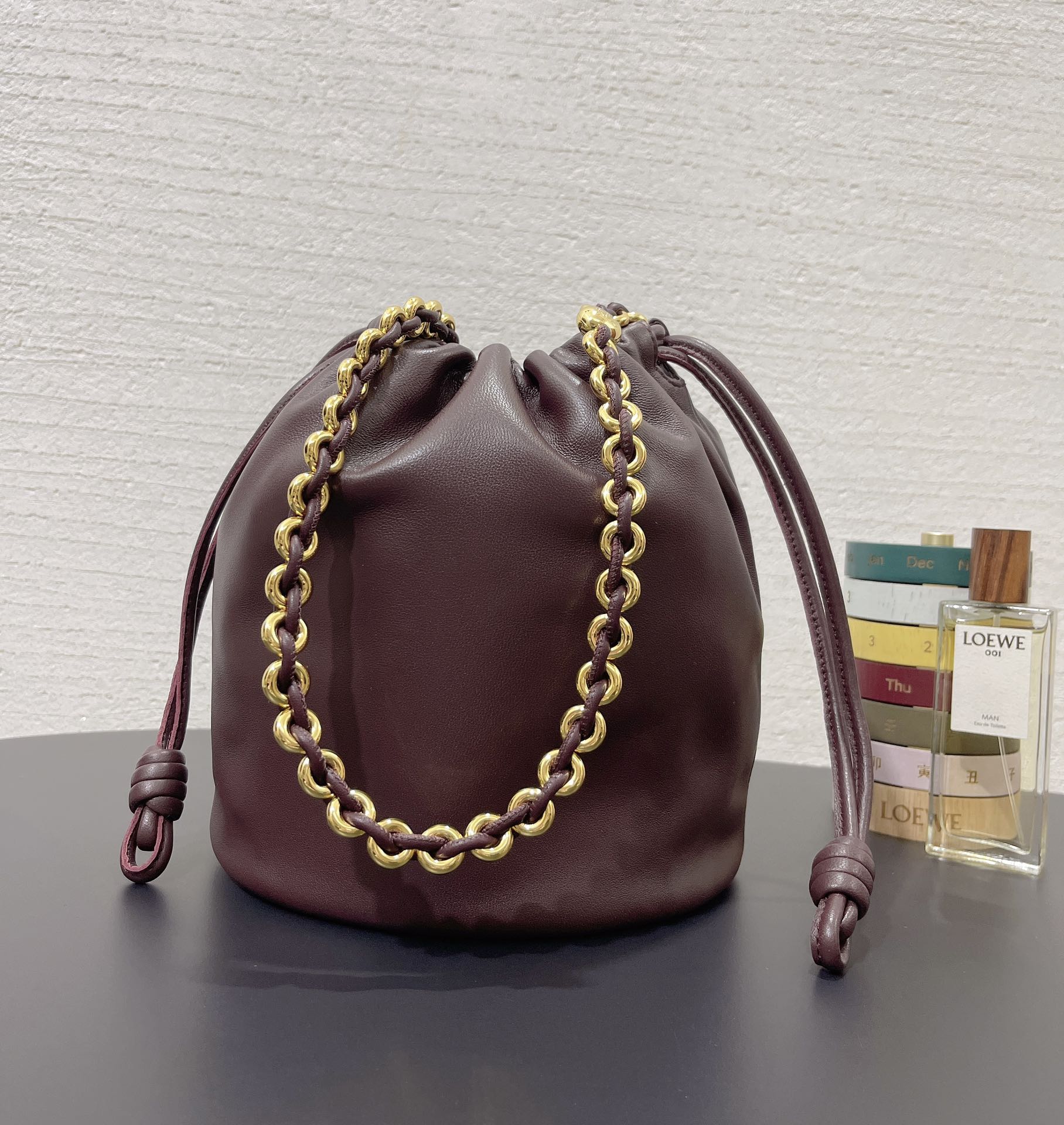 L0ew* mini flamenco purse bag-32*17*24cm