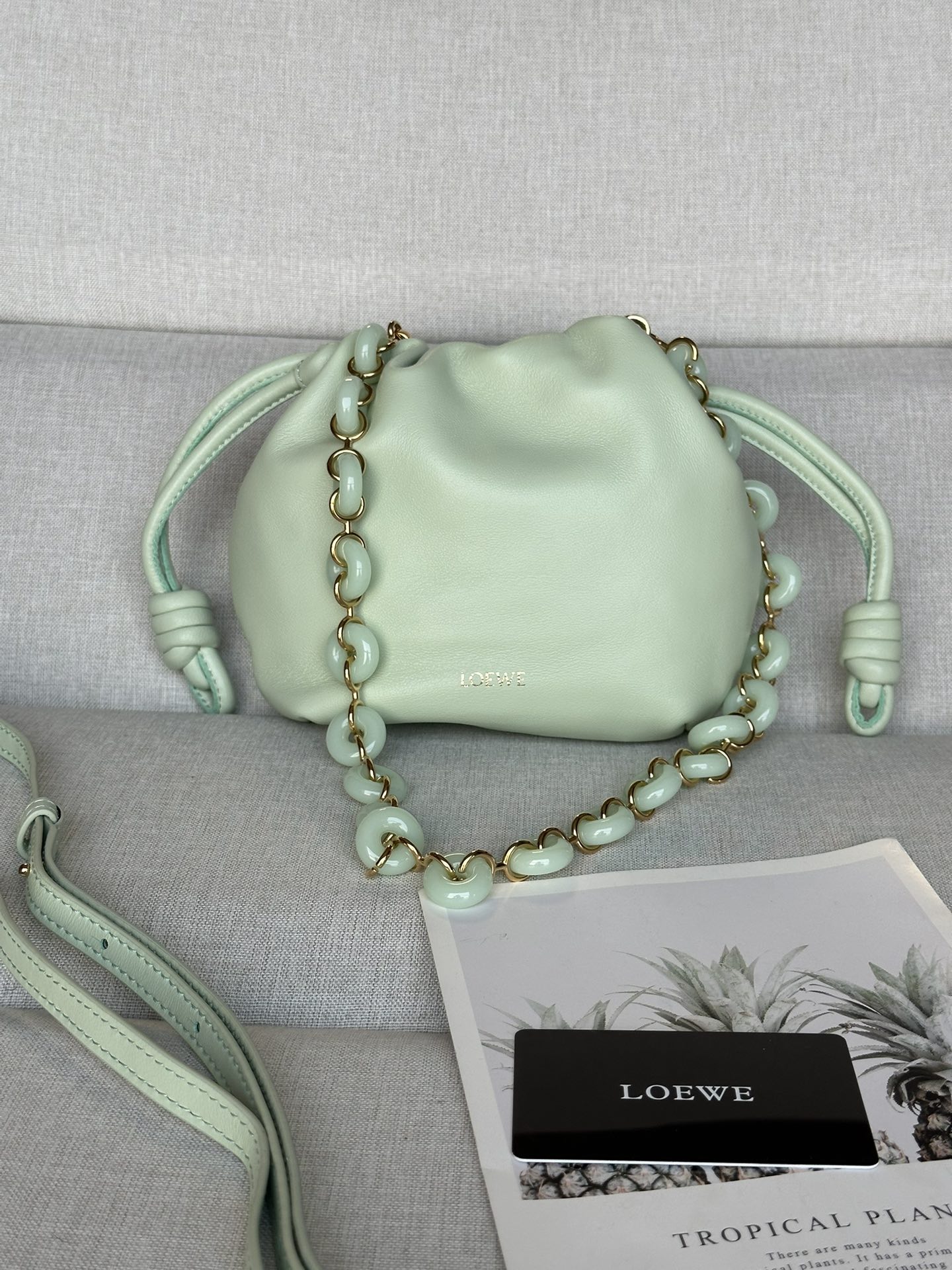 L0ew* flamenco purse 23*5.5*17cm