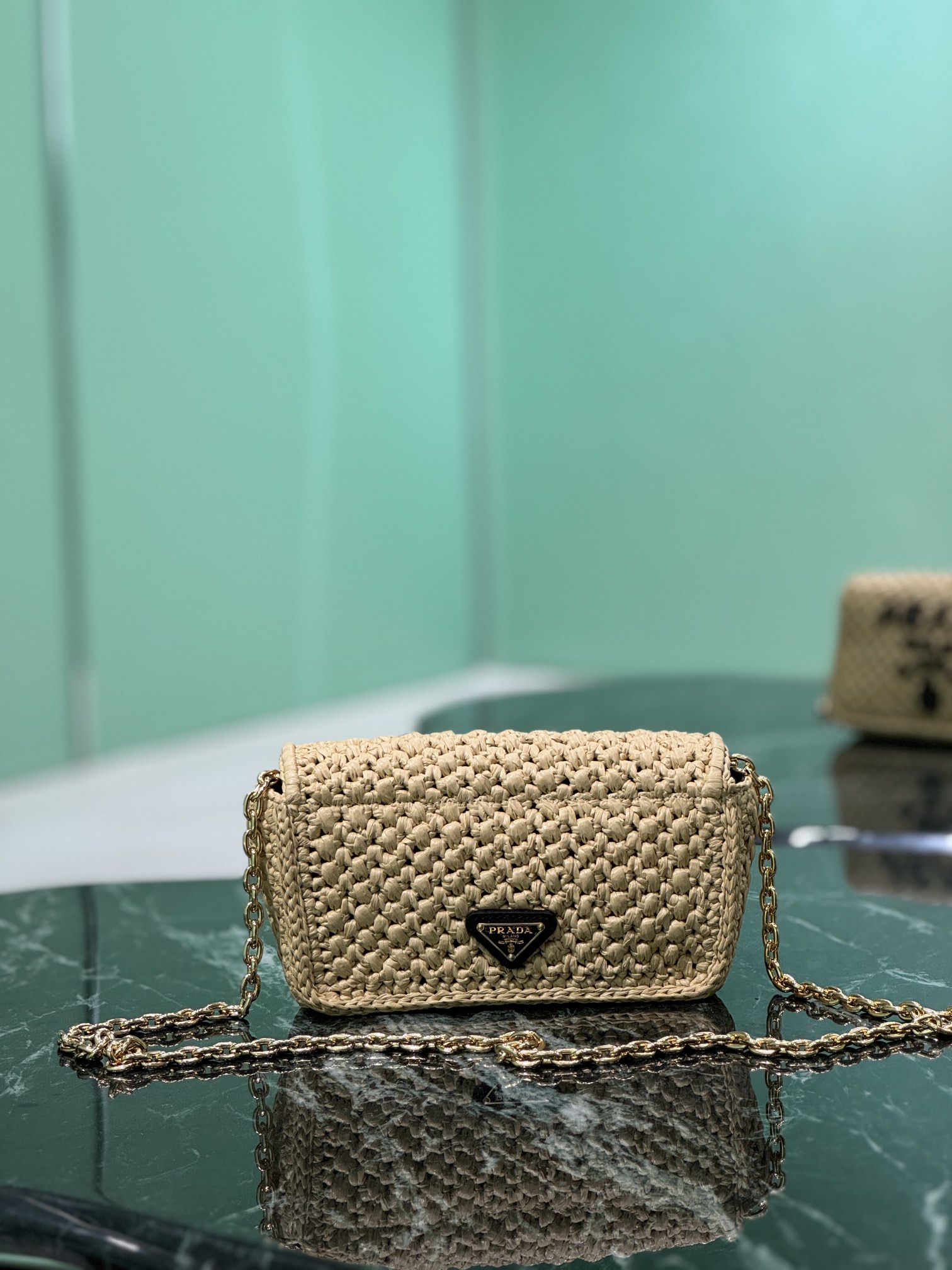 Pra*a woven bag-1bf135-20*13*7cm