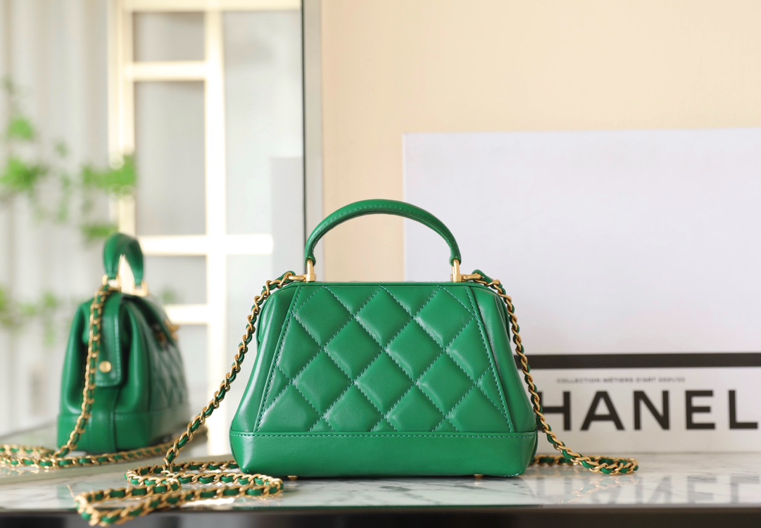 Ch@nel Bag With Top Handle-12*18*7CM