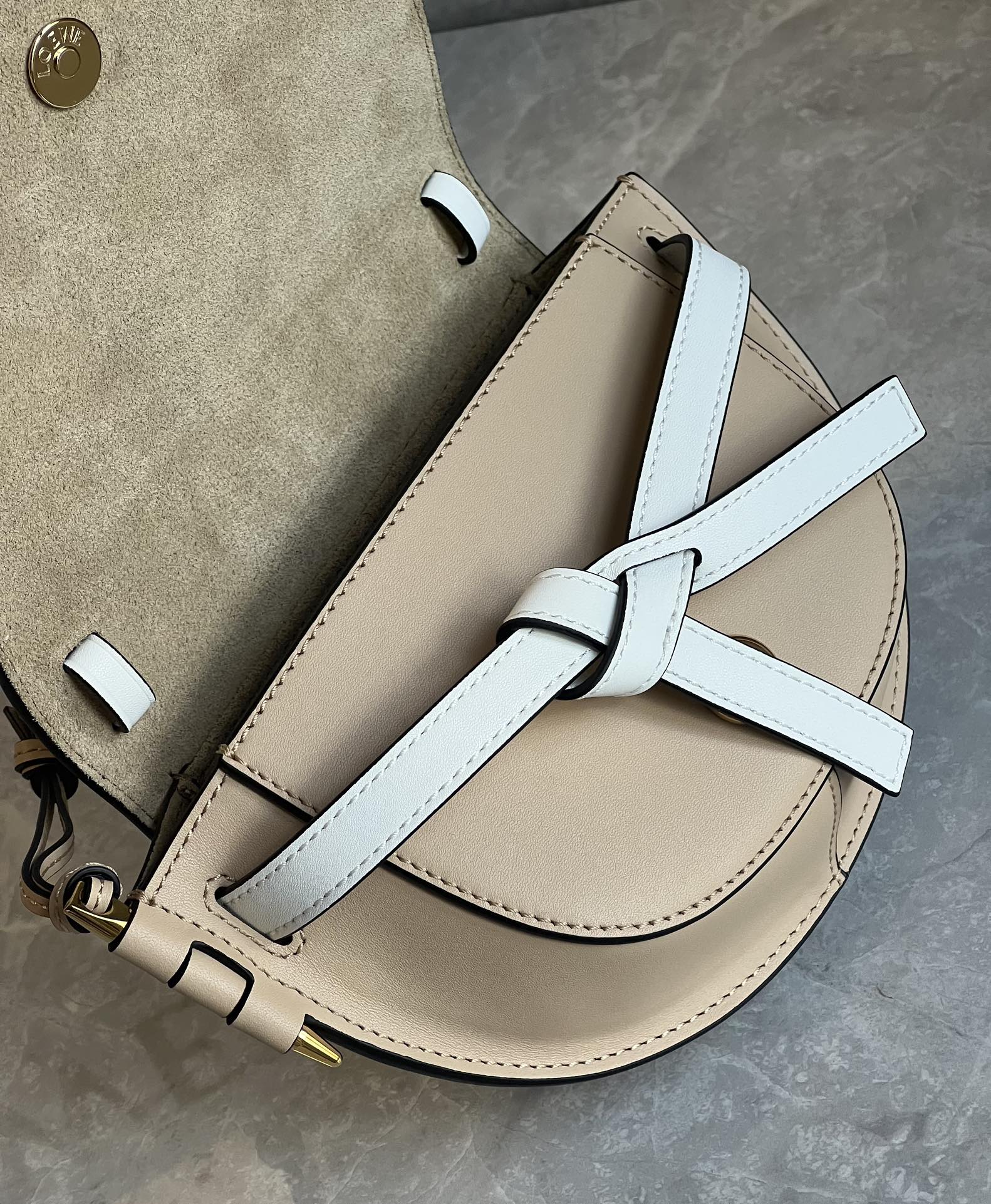 L0ew* mini puzzle gatedual bag-21*12.5*9cm