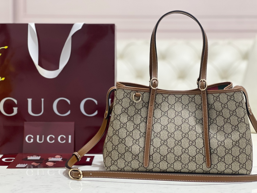 G*u*i emblem tote bag-30*18*11cm