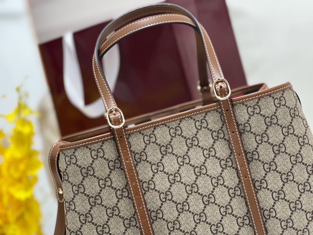 G*u*i emblem tote bag-30*18*11cm