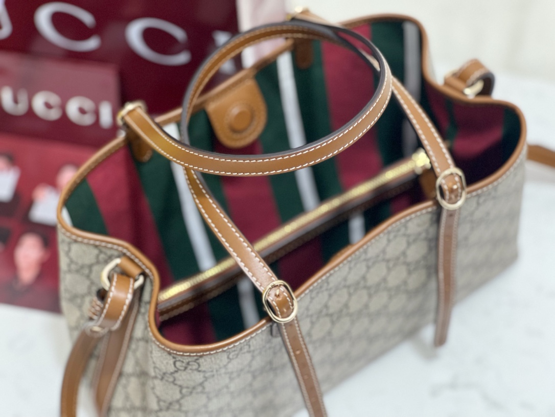 G*u*i emblem tote bag-30*18*11cm