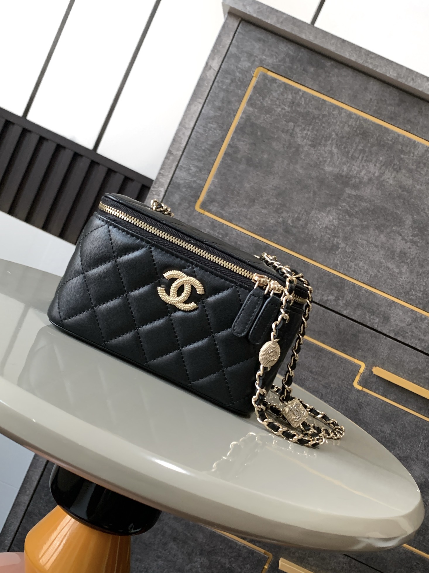 Ch@nel Cosmetic Bag-10X17x8CM