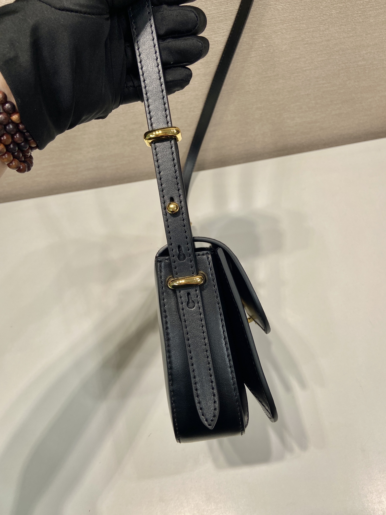 Pra*a leather shoulder bag-1bd366-22*14*6cm