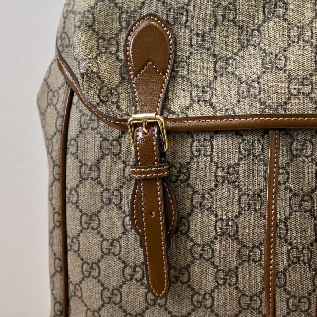 Gvc*1 backpack medium gg svp*me canvas beige/ebony-26*43*18cm