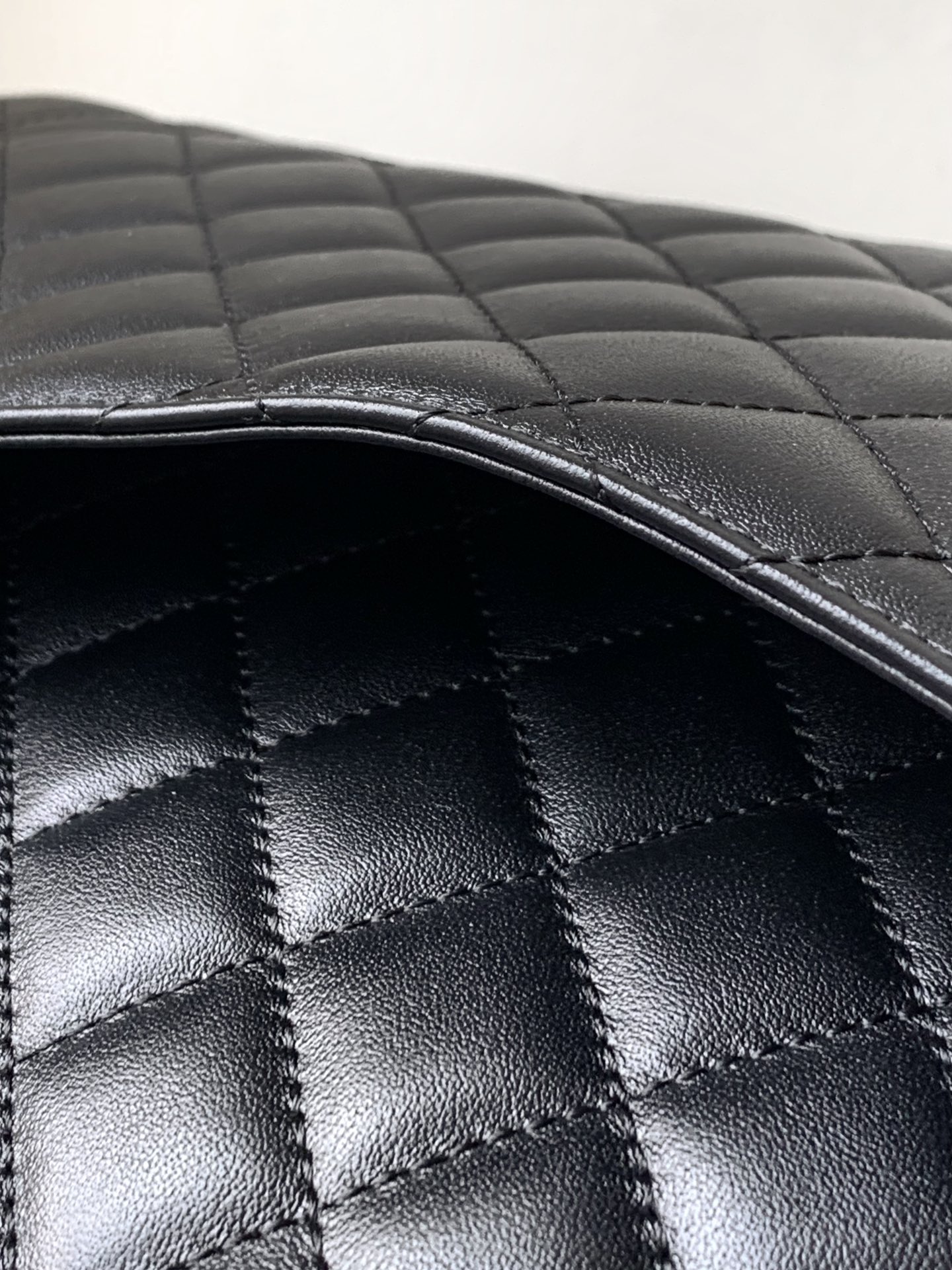 Ch@nel White/Black Quilted Cambon Ligne Large Flap Tote-33x24x11CM