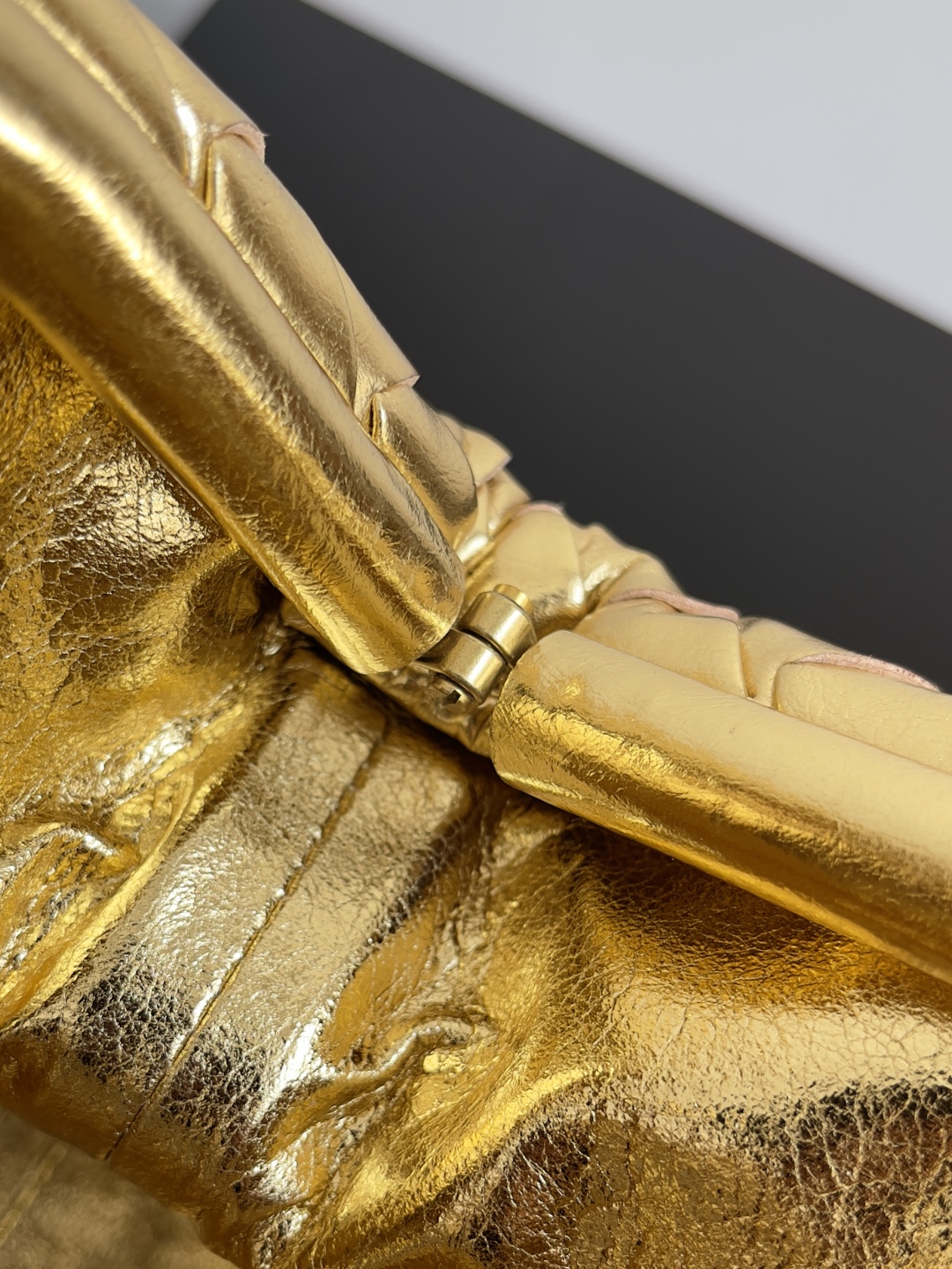 b0tt*ga Ven*ta lauren 1980 teen leather clutch-31.5*16.5*11cm