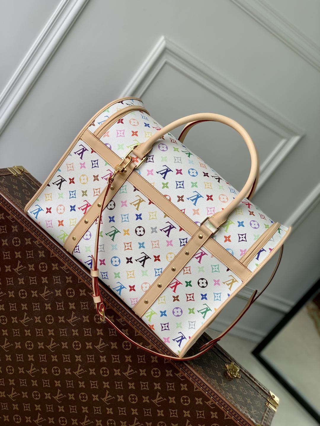 LV x TM Dog Bag Other Monogram Canvas-M13741-32 x 23 x 44CM