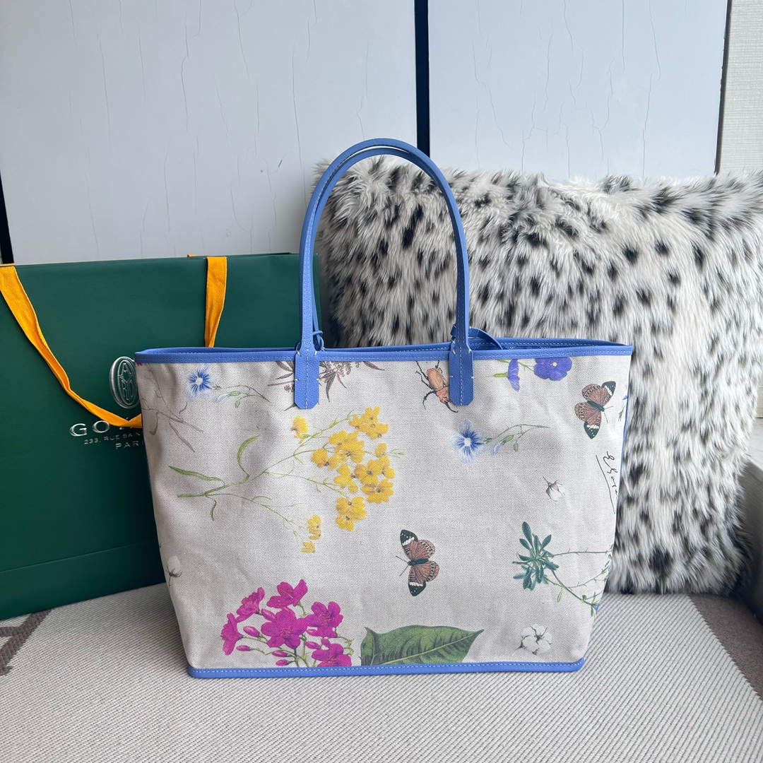 G09ard fuchsia pink reversible st. l0vis tote bag-34x15x28cm