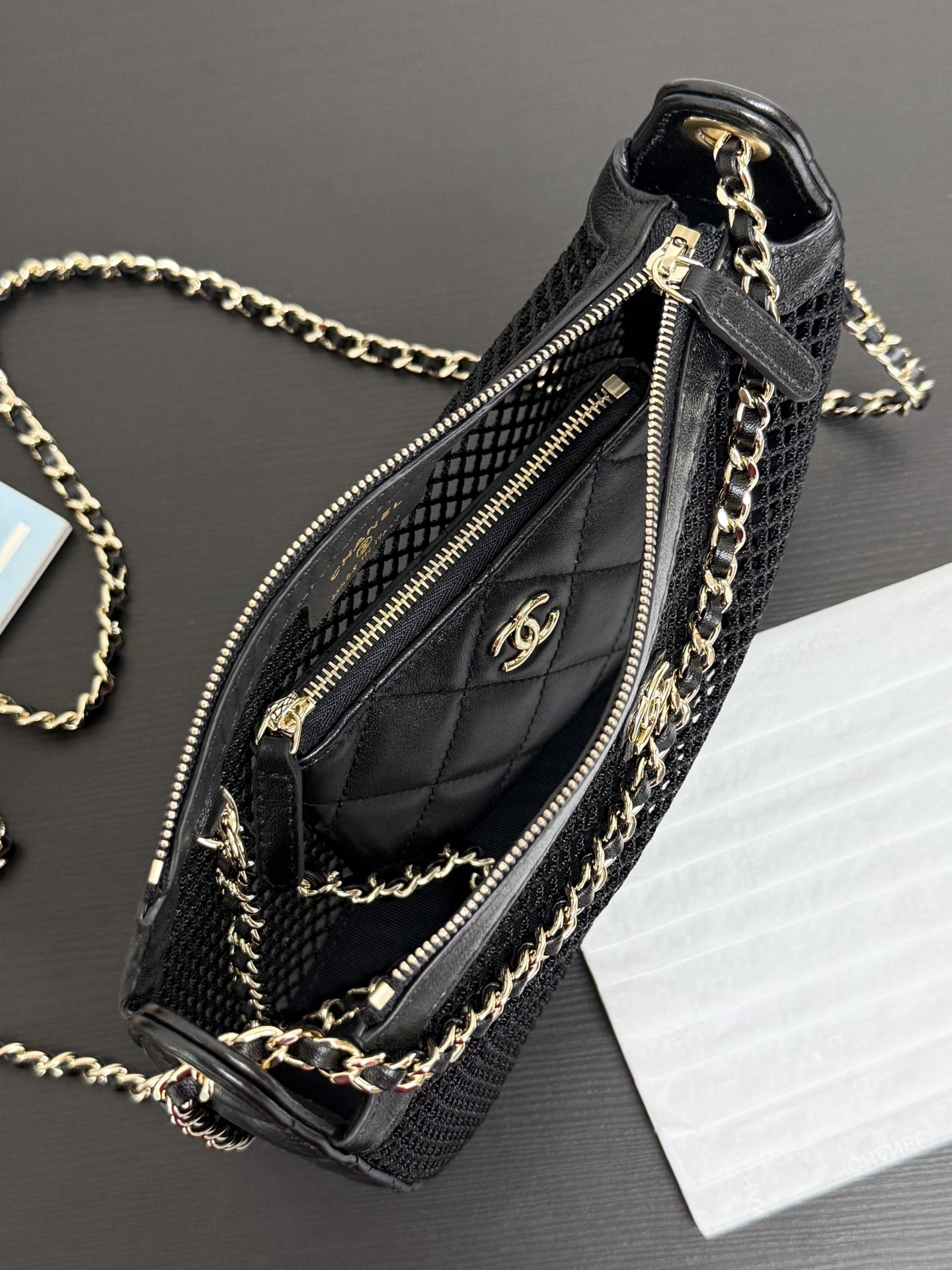 Ch@nel 2025SS Clutch With Chain Bag