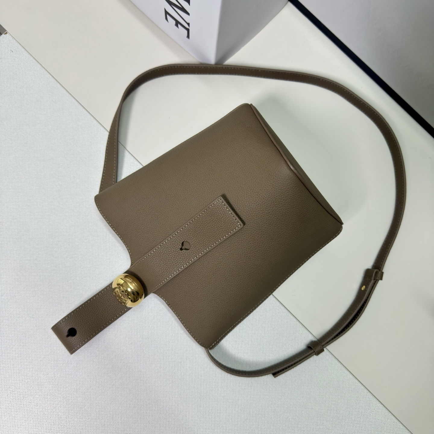 Lowee Mini Pebble Bucket Bag-16*16*19.5CM