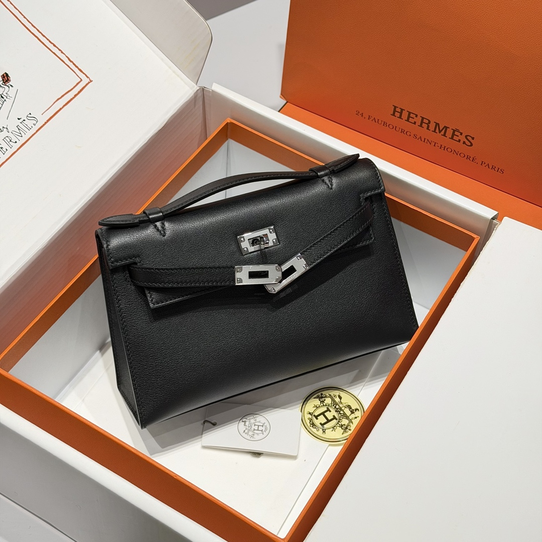 H**me5 Mini Kelly Pochette-Swift -22CM