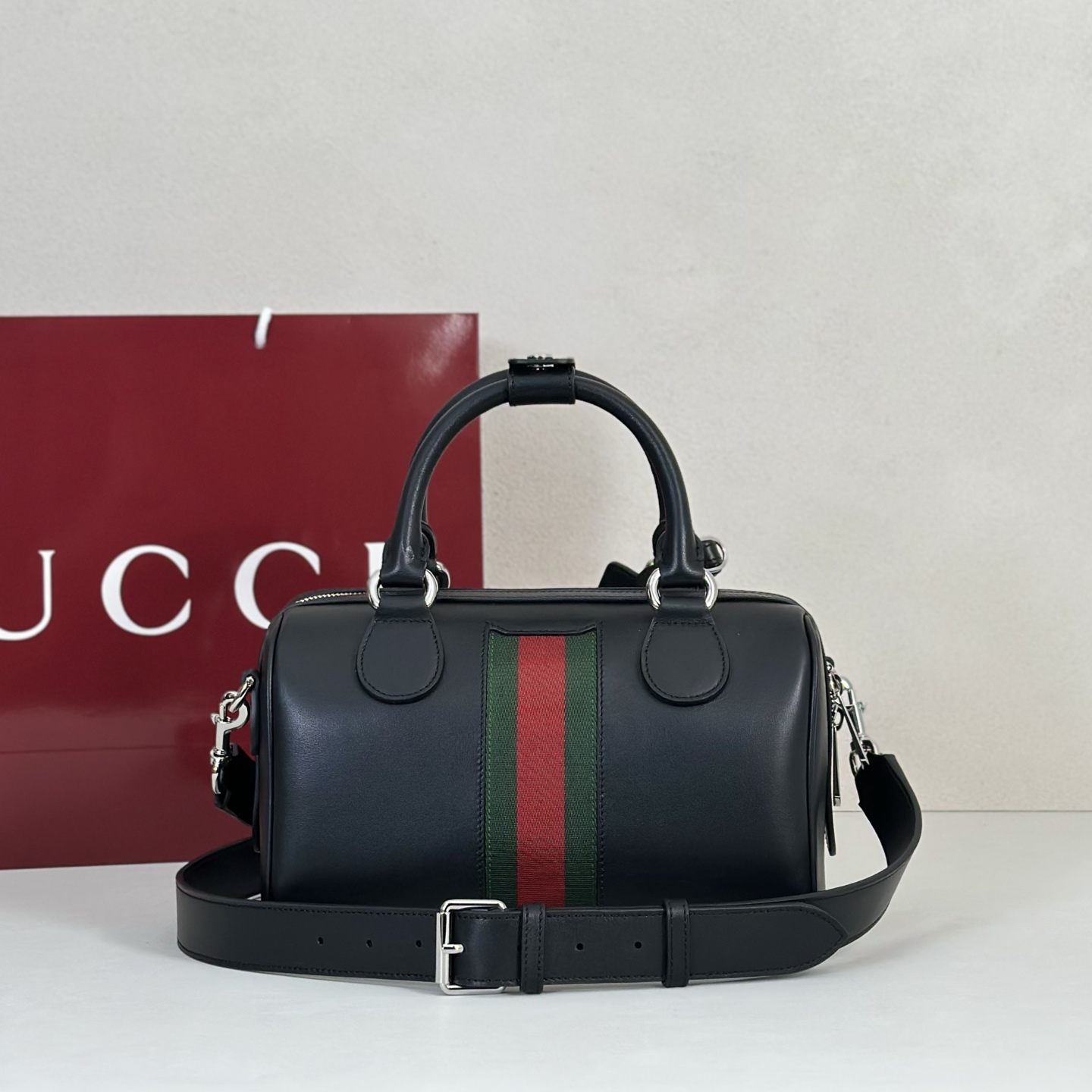 Gv*c* Web Trademark Shoulder Bag-25*14*16CM