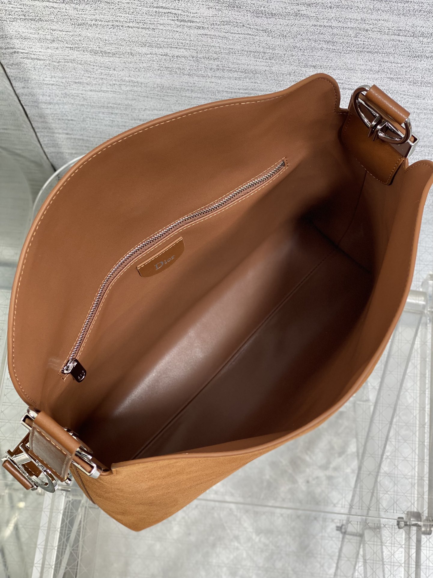 Diro 2026ss Chrustian Hobo Bag(Silver)-28*24*8CM/33*27*9CM/39*29*11CM