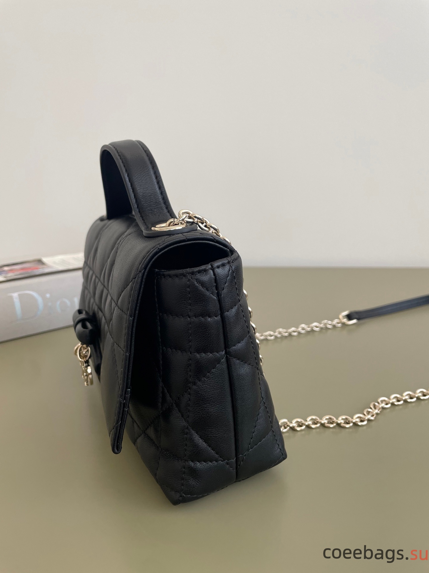 Di*or My Tender Top Handle Mini Bag Rose Tendre Macrocannage-21*7*11.5CM