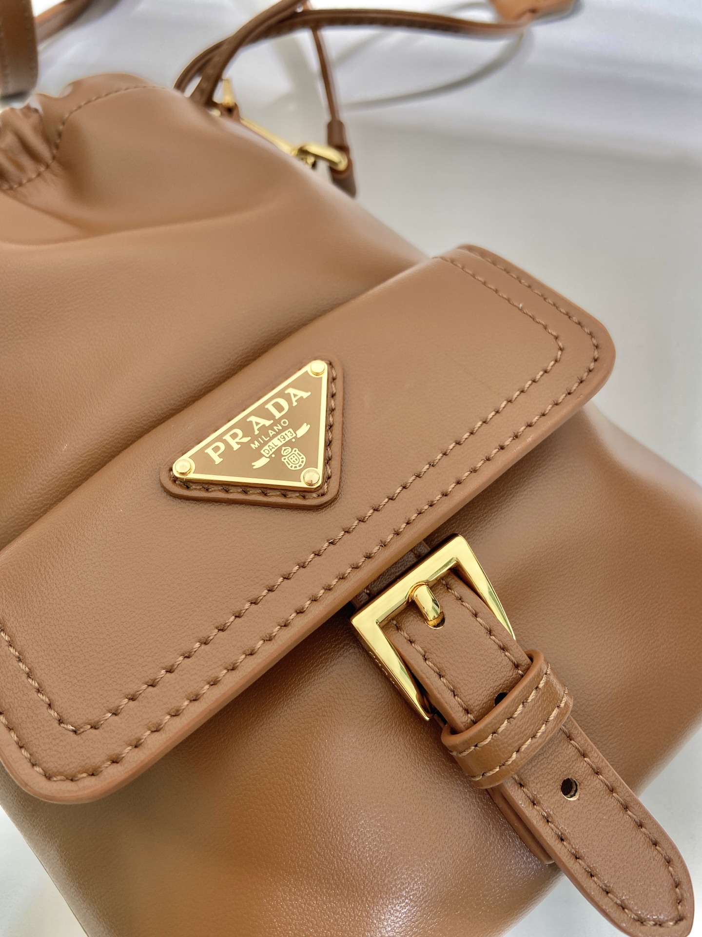 Pra*a leather Phone Bag-1MS017-14*20CM